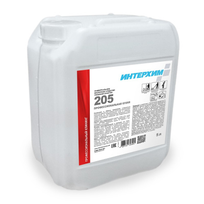 ИНТЕРХИМ 205, универсальное кислотное средство для глубокой очистки всех кислотостойких поверхностей на профессиональной кухне